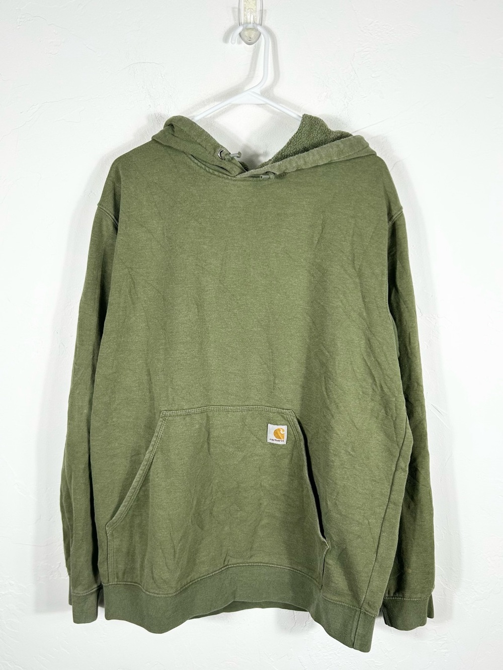 👁️ Carhartt Loose Fit Midweight Pullover Hoodie Green Moss Men's Large Workwear